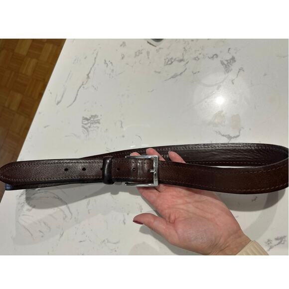 Vera Pelle Genuine Made in Italy Classic Brown Leather Belt, EUC, 120/105 - Picture 1 of 4